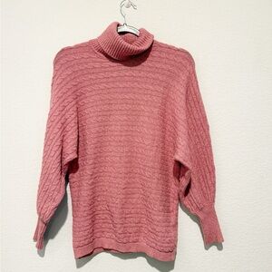 Olive & Oak Dusty Rose Turtleneck Sweater